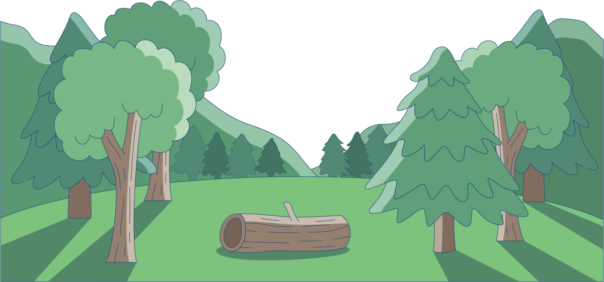 Лес мультяшный