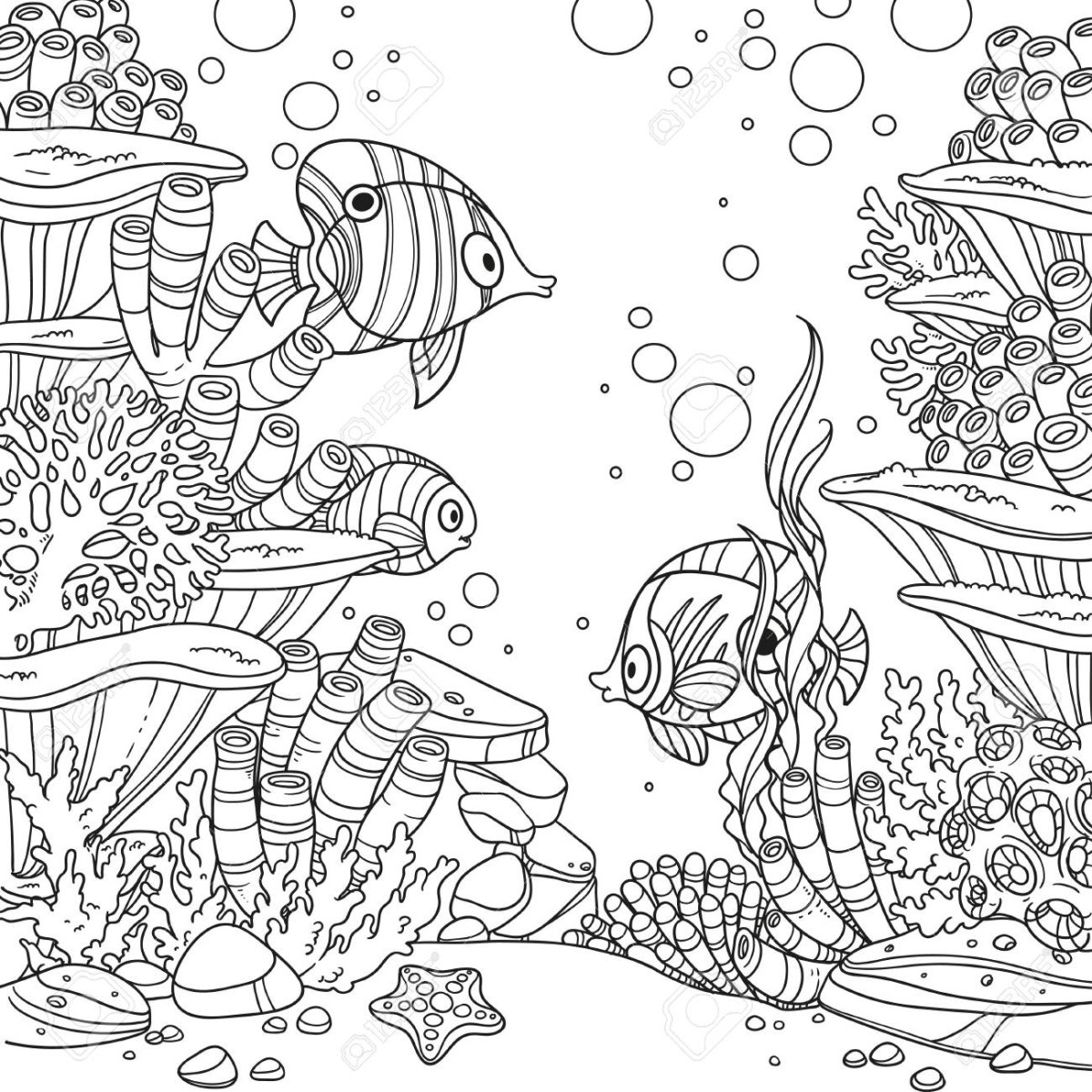 Раскраска "подводный мир"