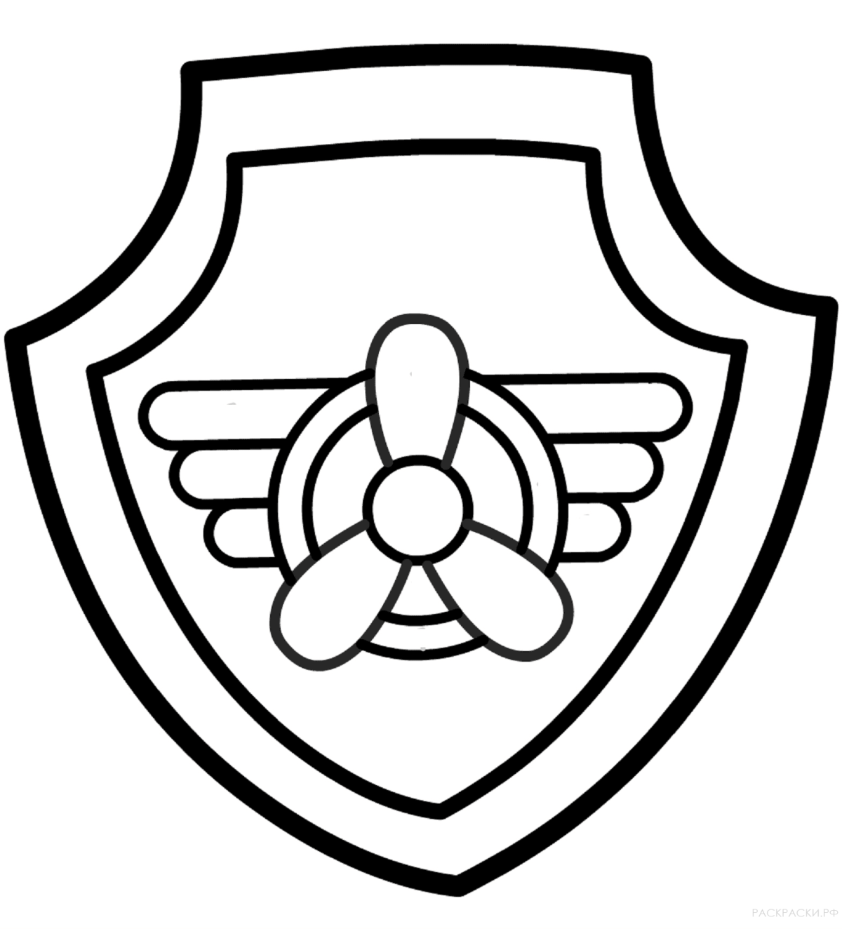 Щенячий патруль медали раскраска