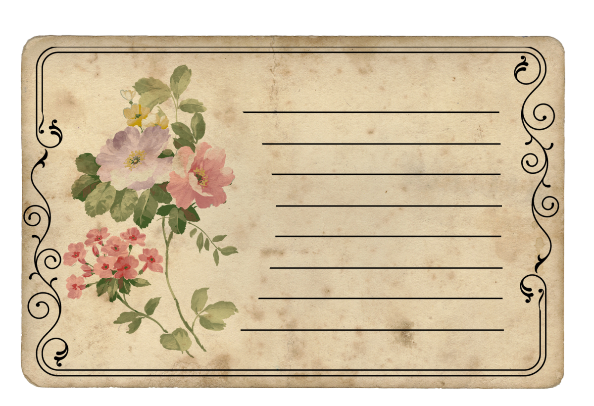 Винтажная карточка для надписей
