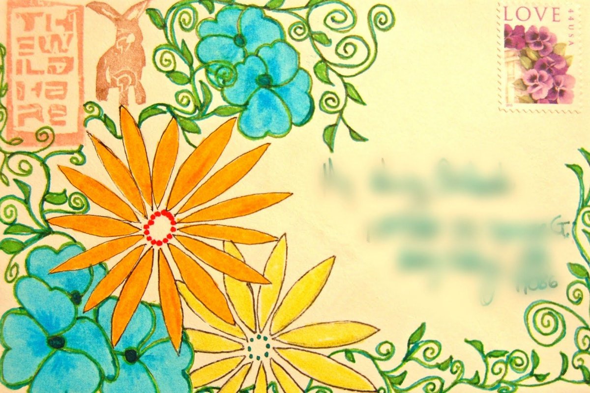 Красивые рисунки на конверт