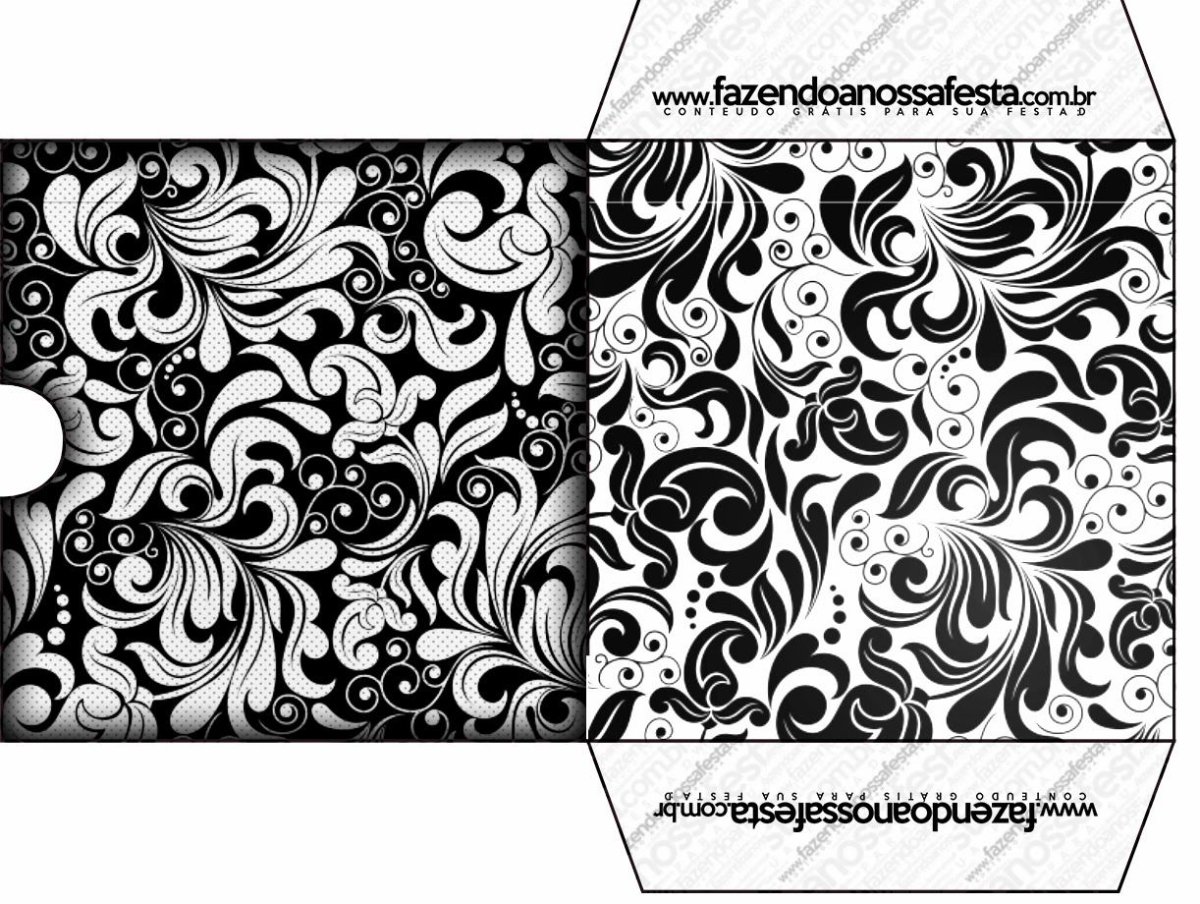 Красивые черно белые конверты для денег