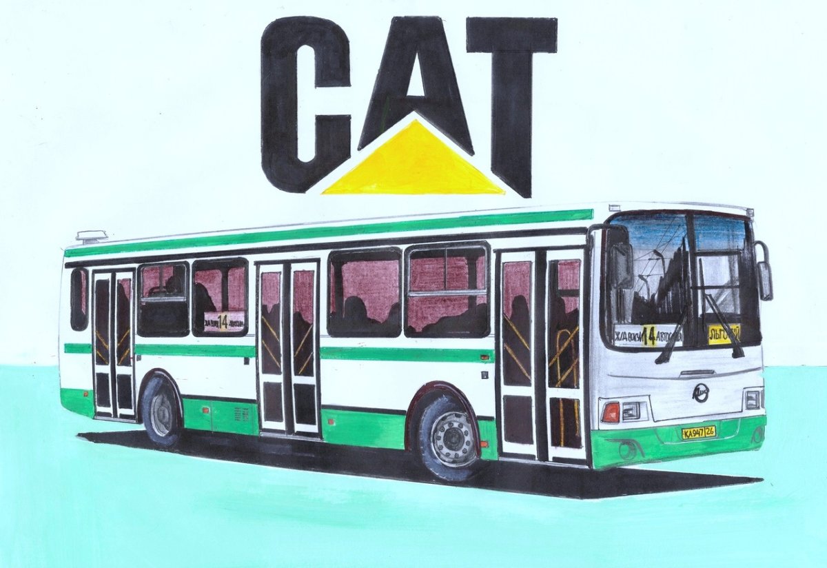 Раскраска автобус ЛИАЗ 5256