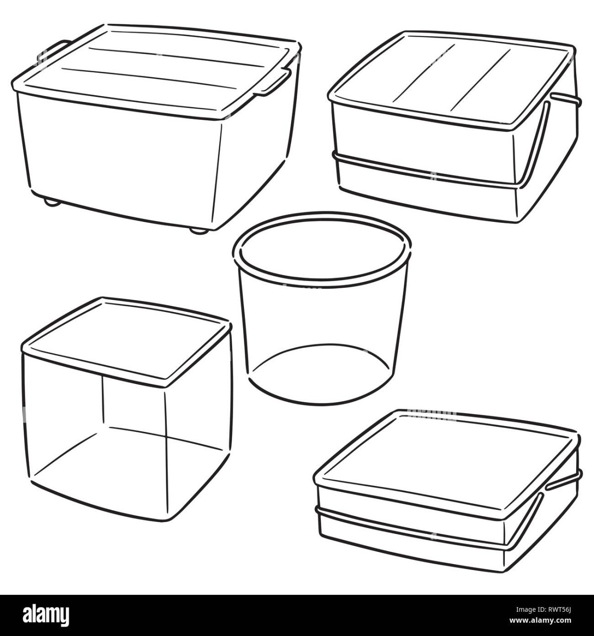 Пластиковый контейнер вектор