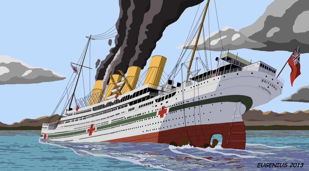 Рисунки Британик Титаник Олимпик