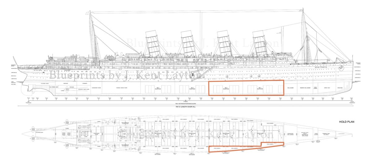 Лузитания лайнер план