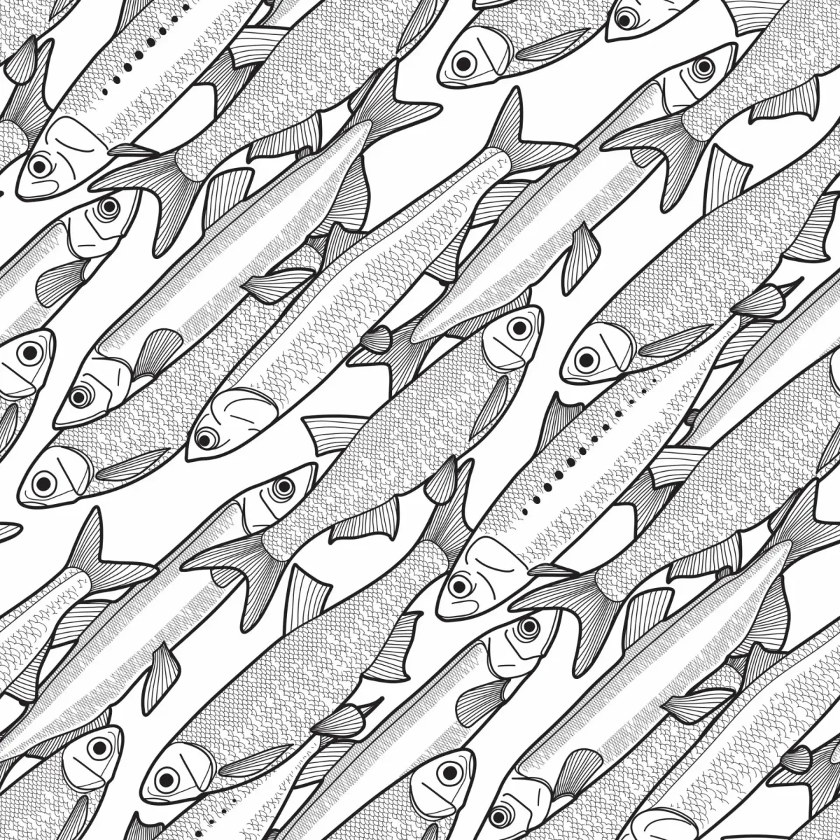 Паттерн море рыбы