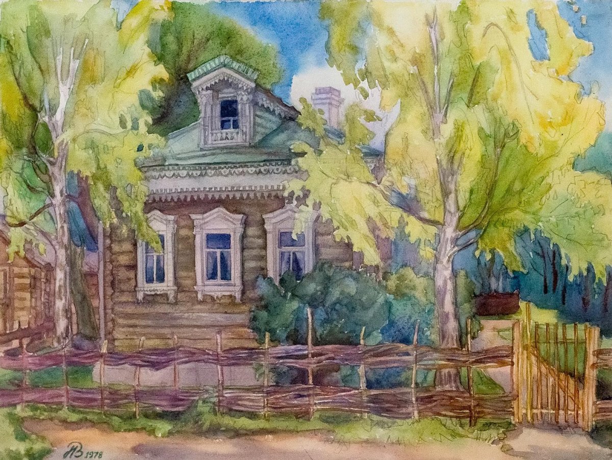 Дом Есенина в Константинове в живописи