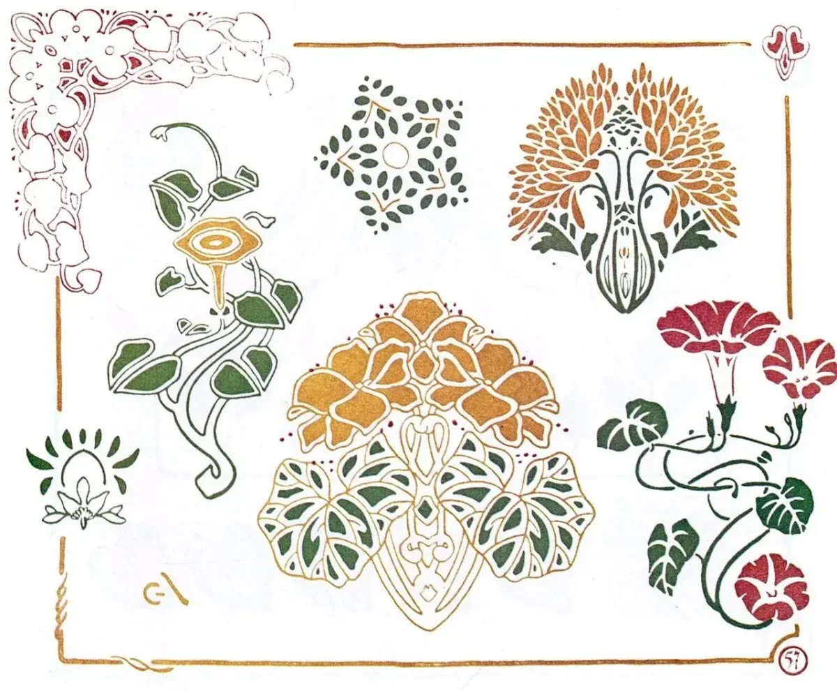 Цветочный орнамент в стиле Модерн
