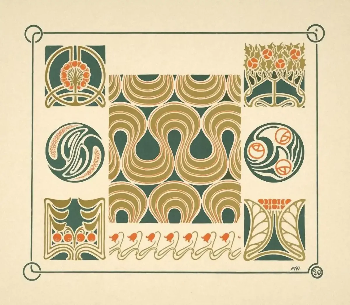 Цветы арт деко нуво