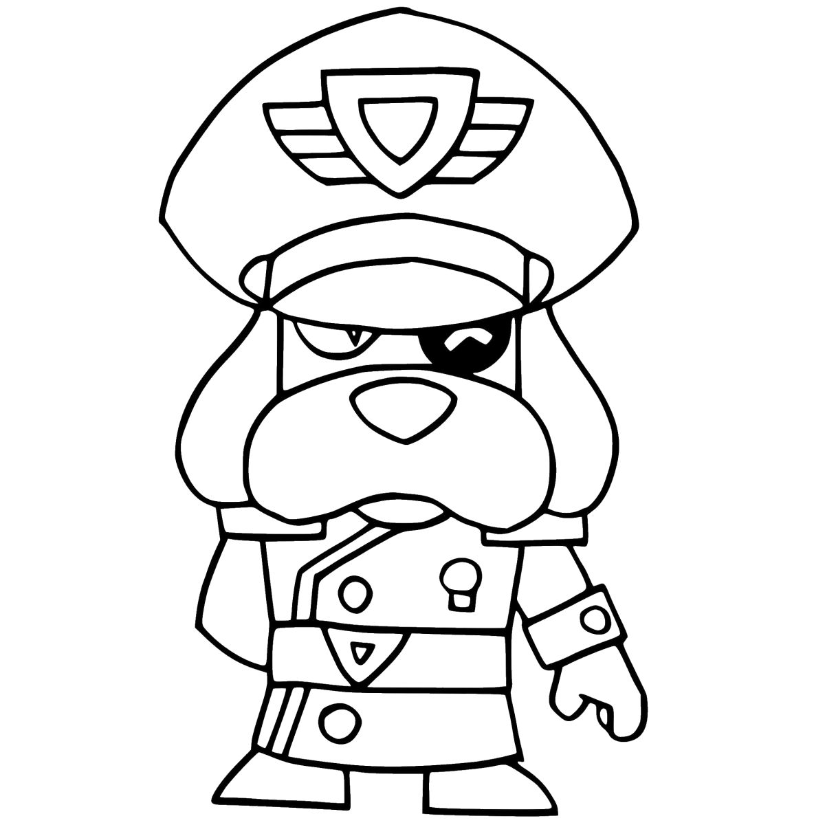 Раскраска Браво старс генерал Гавс