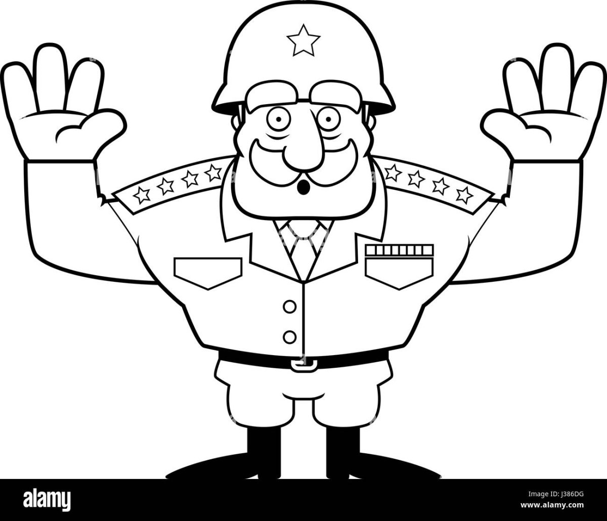 Солдат раскраска для детей