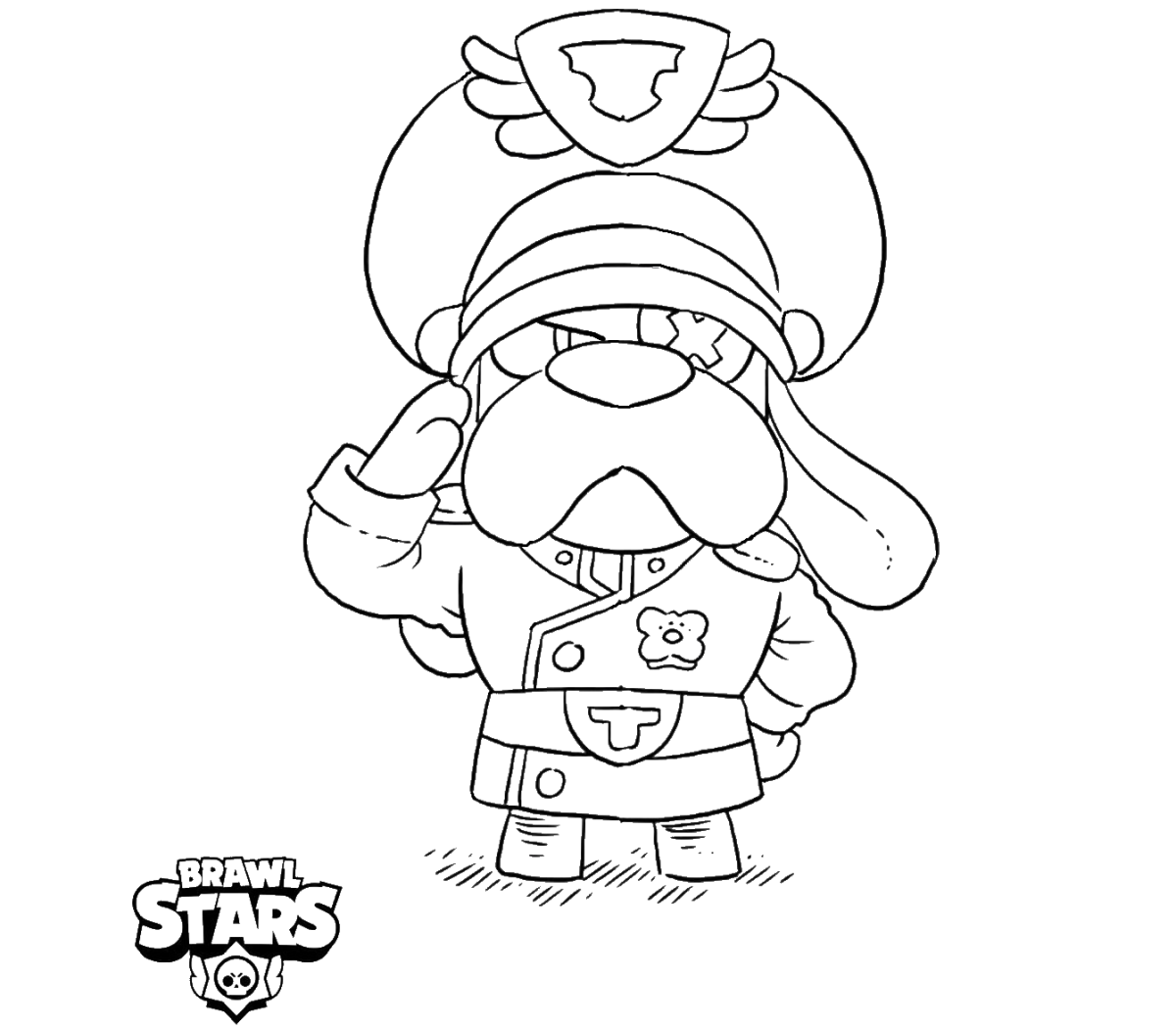 Раскраска Лунтик генерал Шер