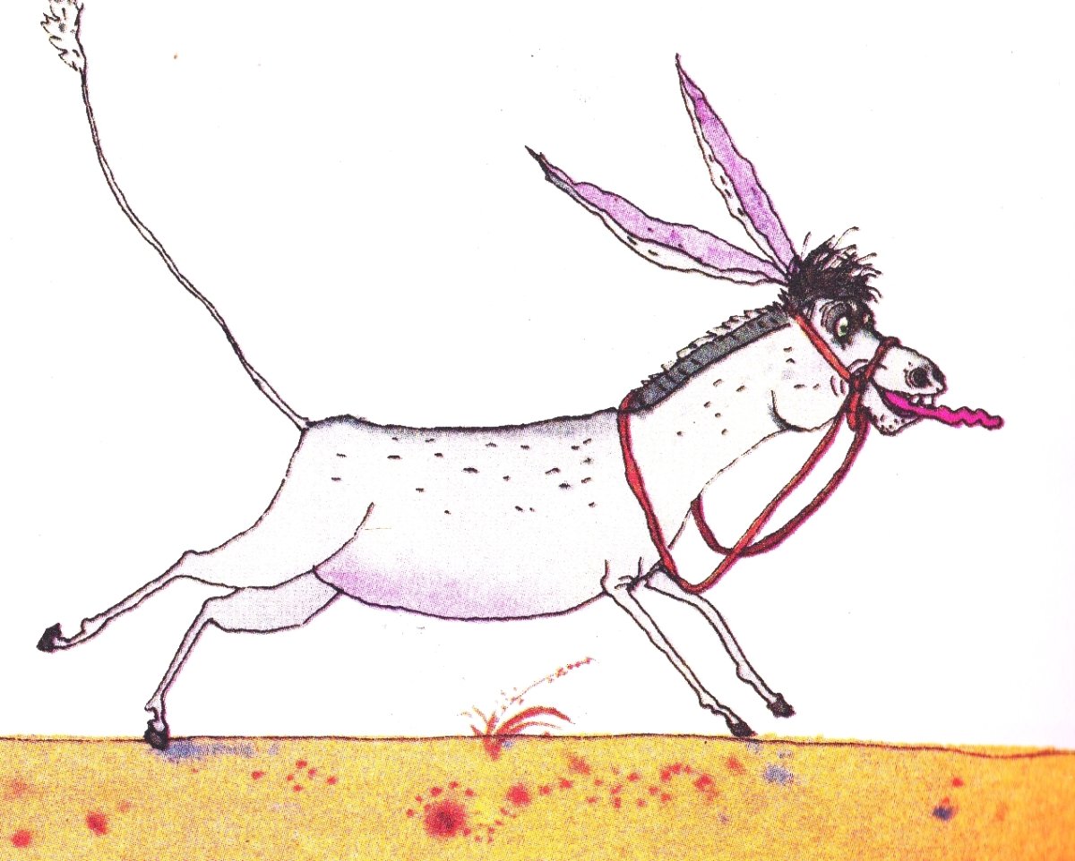 Рисунок на тему осел и Соловей