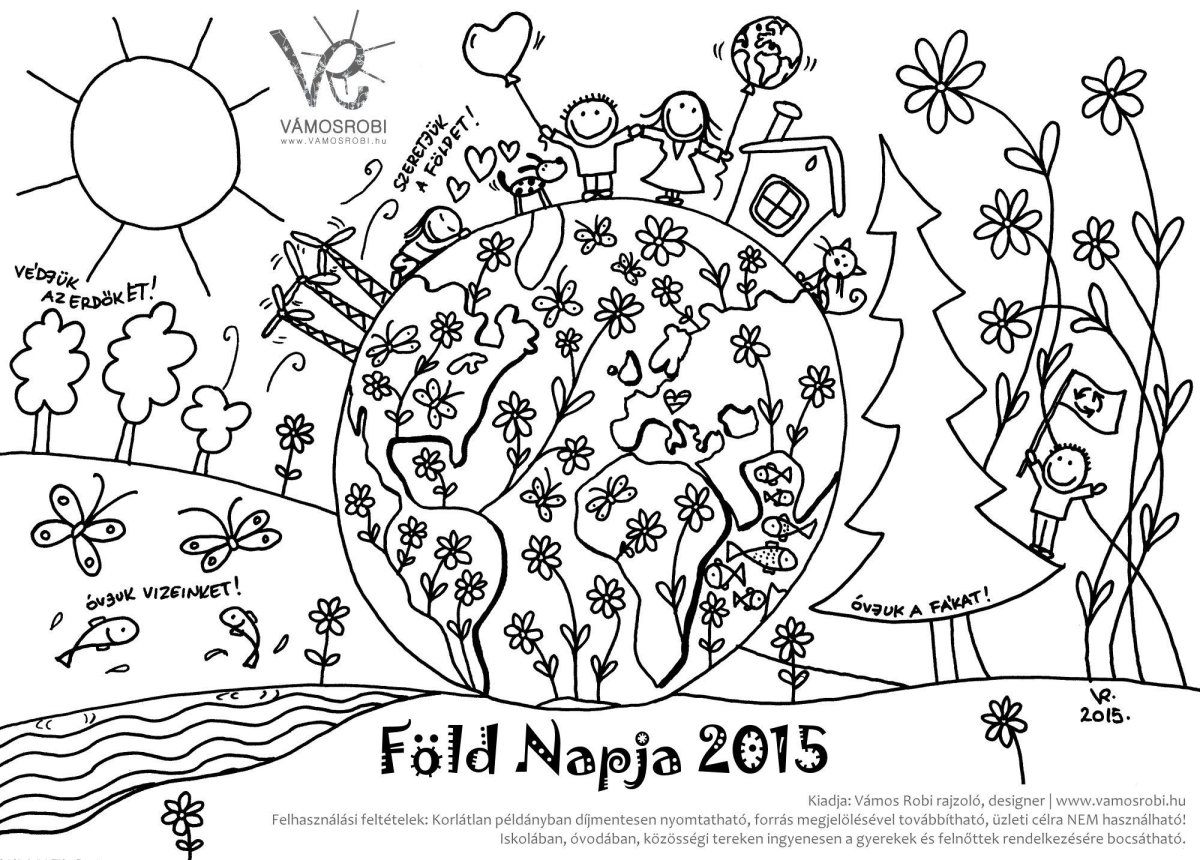 Раскраска для детей на плакат для дня земли