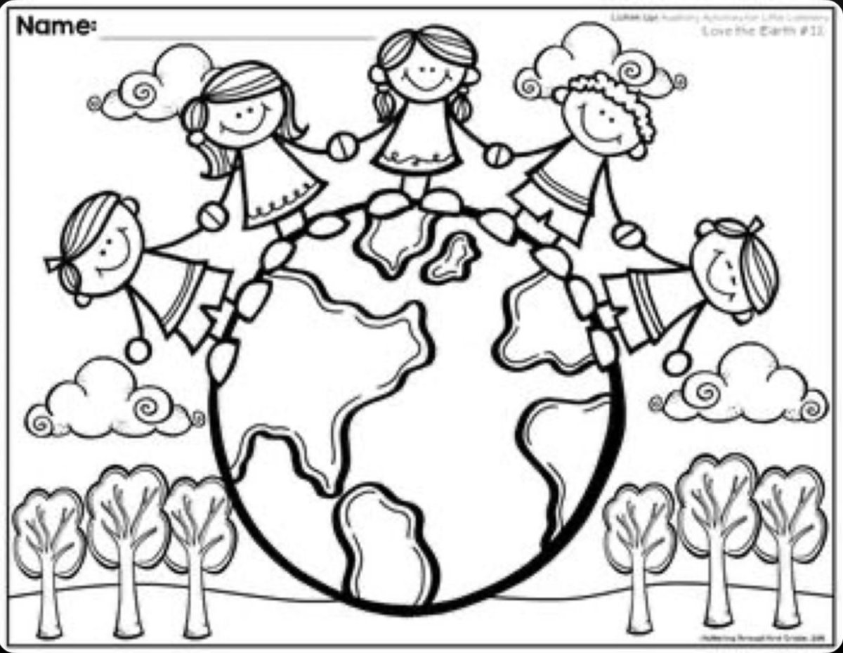 Дети вокруг планеты рисование