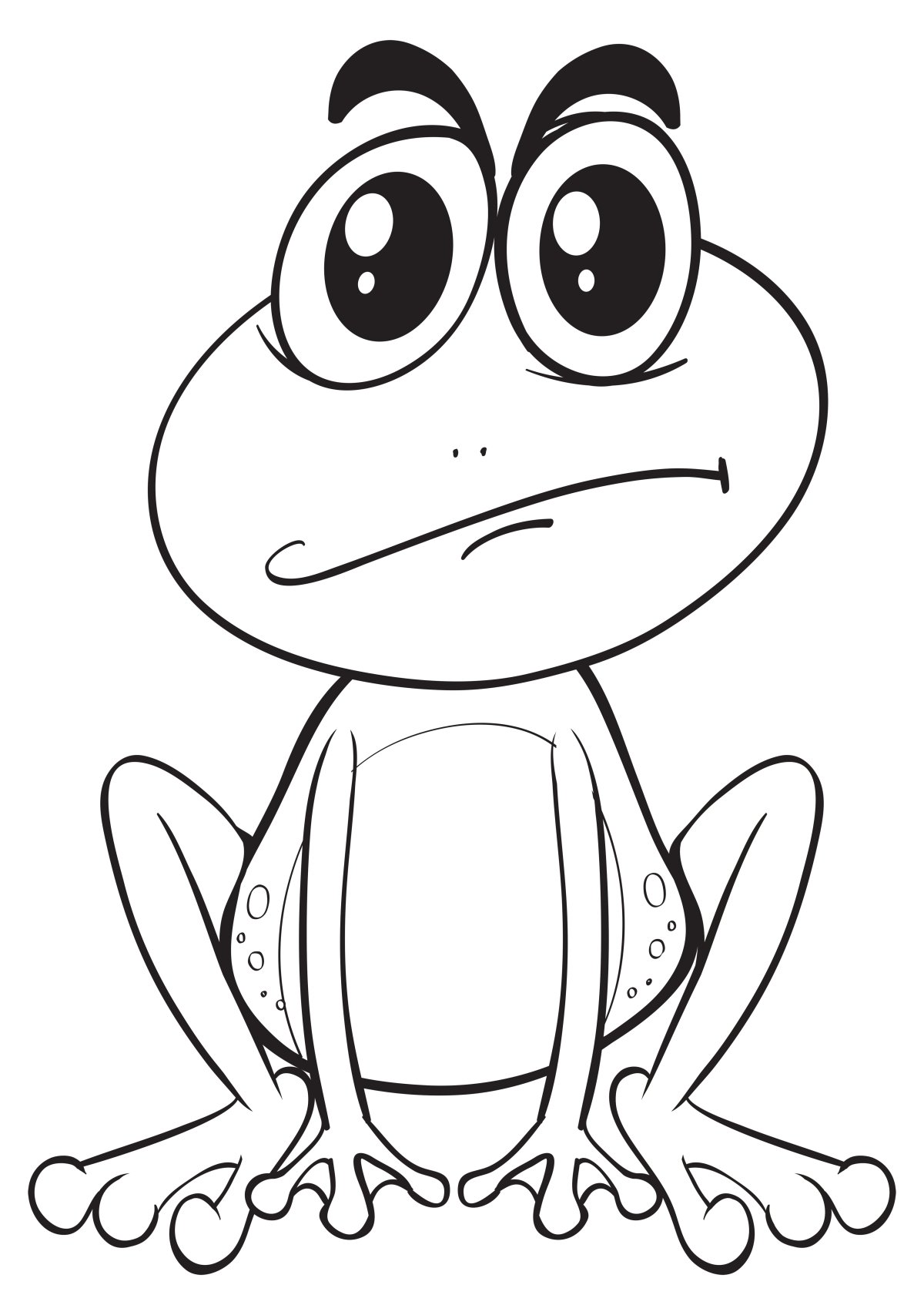 Нарисованная голова лягушки