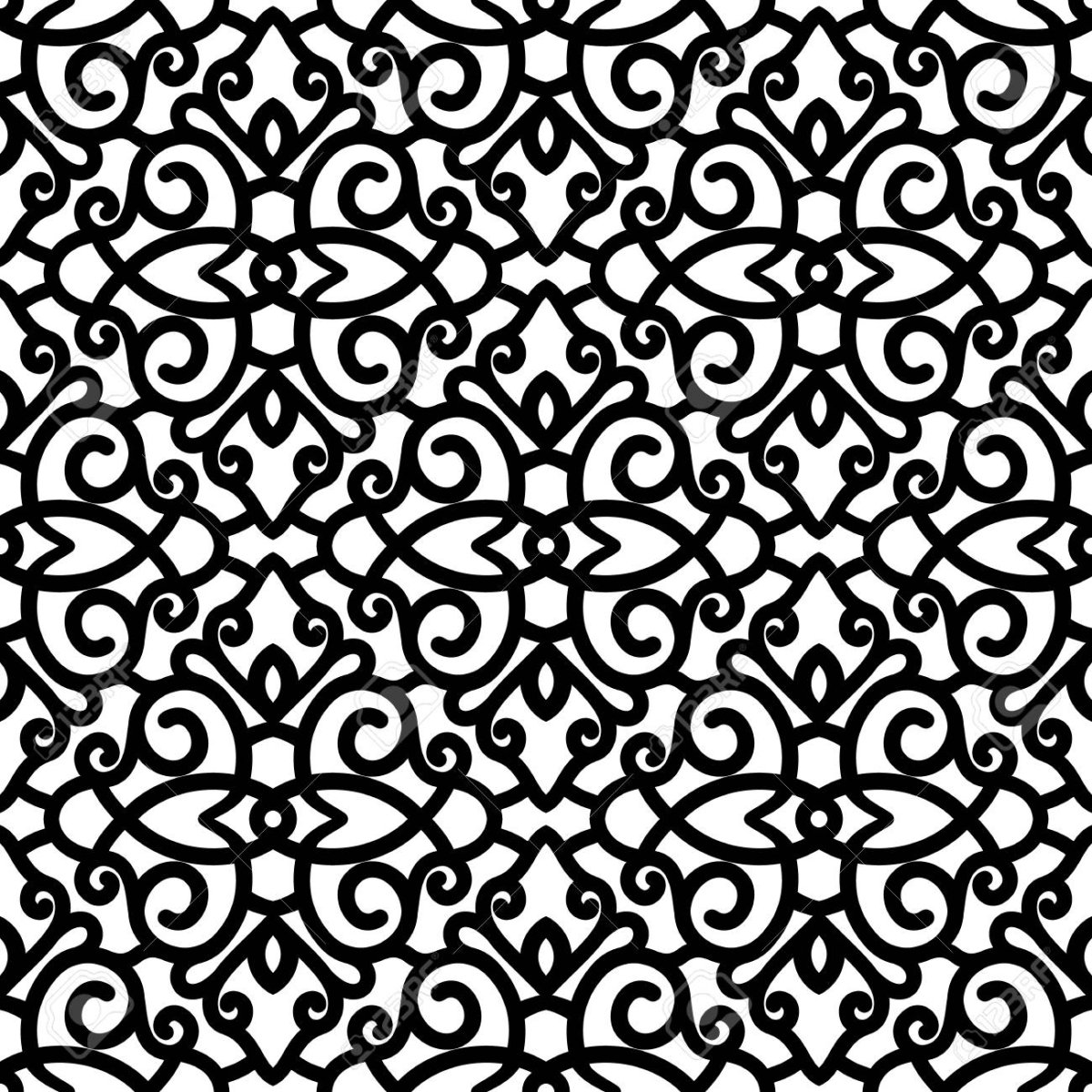 Восточный орнамент белый