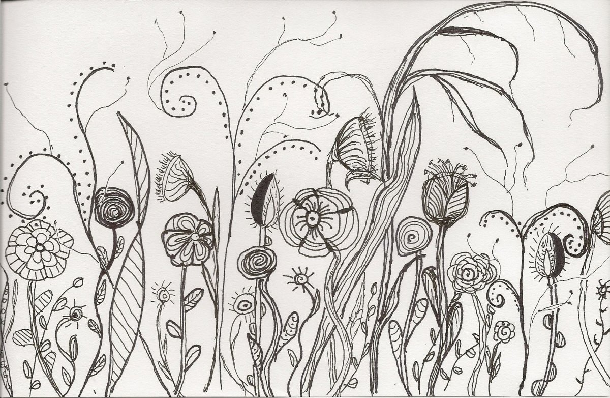 Зентангл грибы