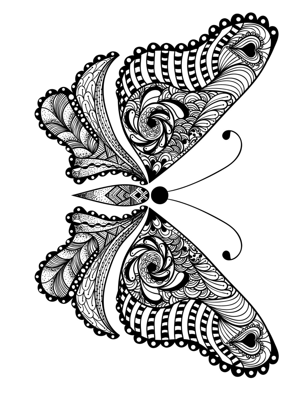 Летний отдых дудлинг раскраски