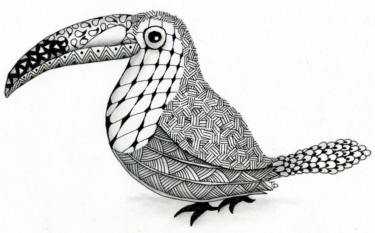 Грифонаж + Зентангл