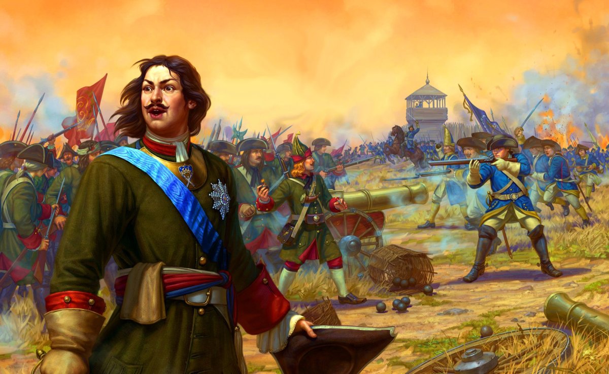 Петр первый Полтава шведы