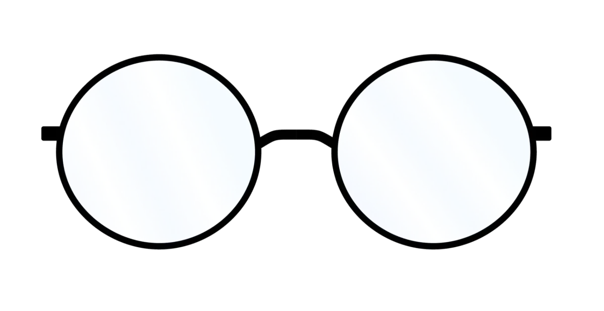 Лорнет на белом фоне