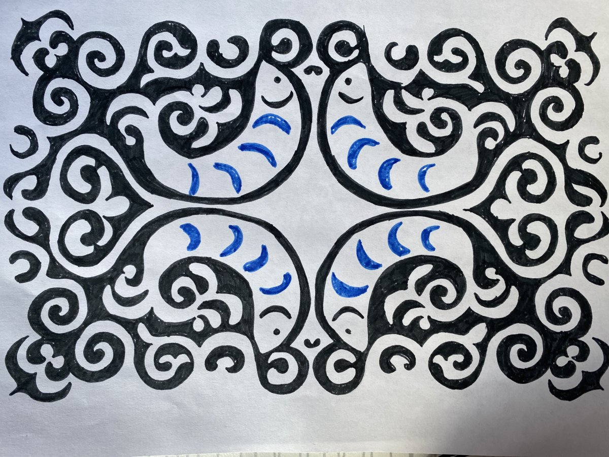 Зооморфный Башкирский орнамент