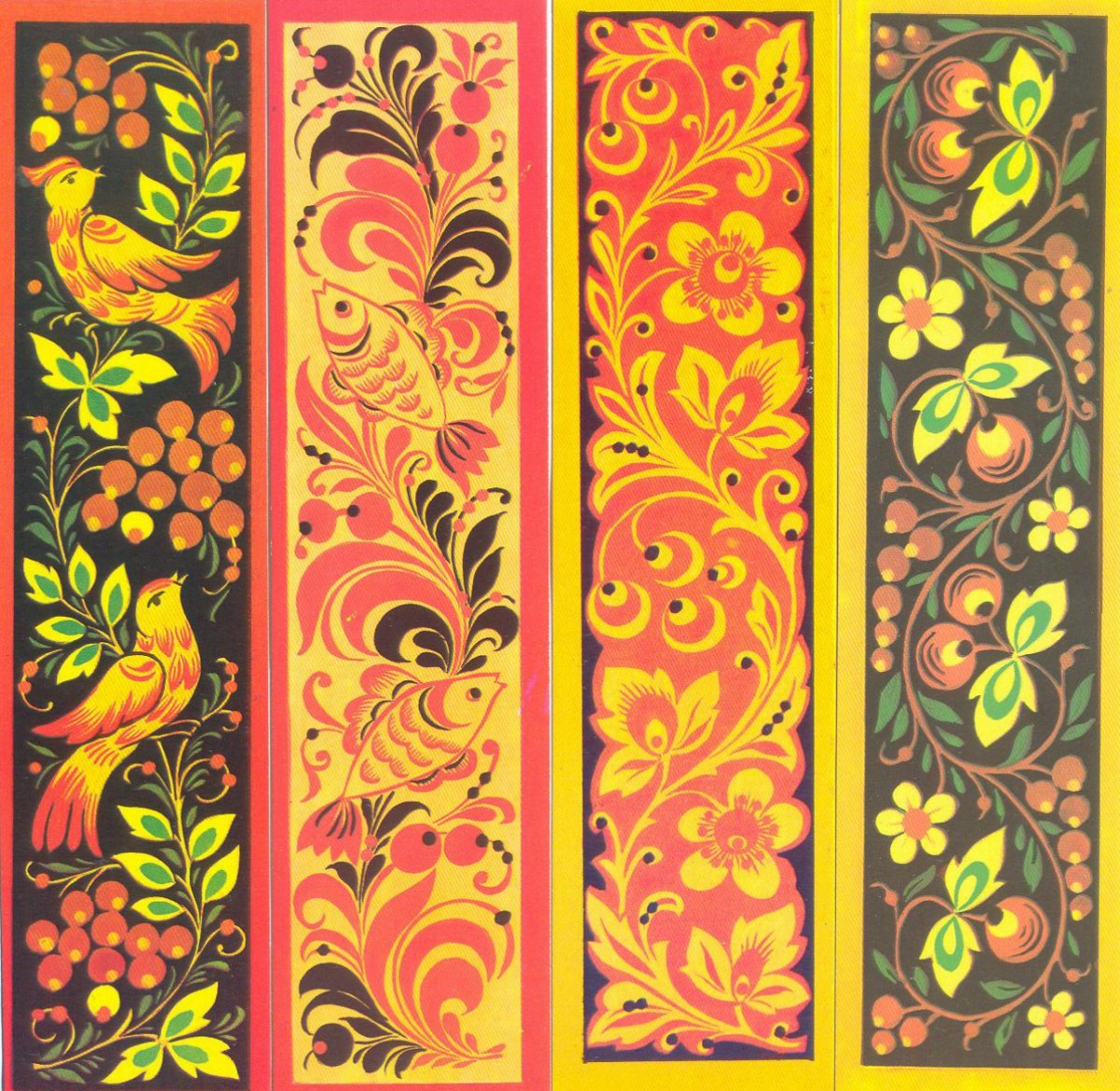 Хохломская роспись Кудрина в полосу