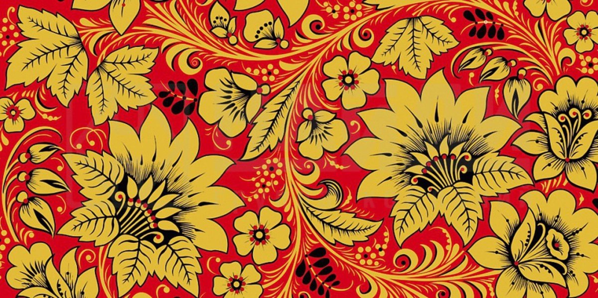 Хохломская роспись вектор