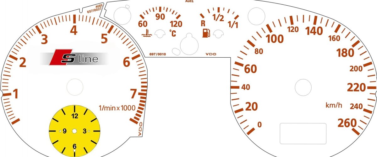 Шкала спидометра автомобиля