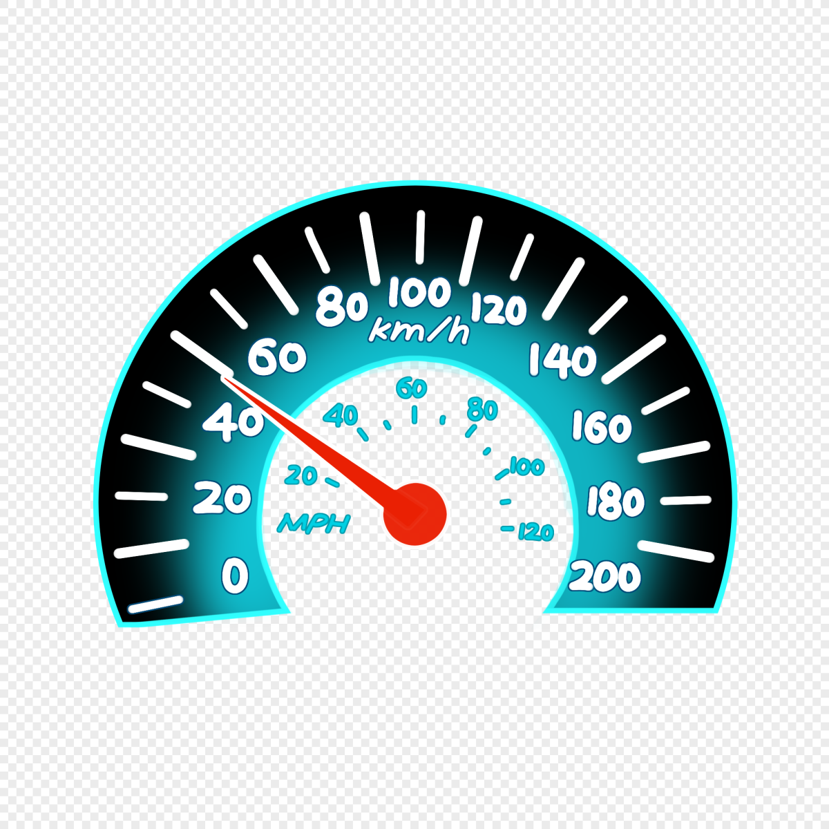Спидометр на прозрачном фоне детский