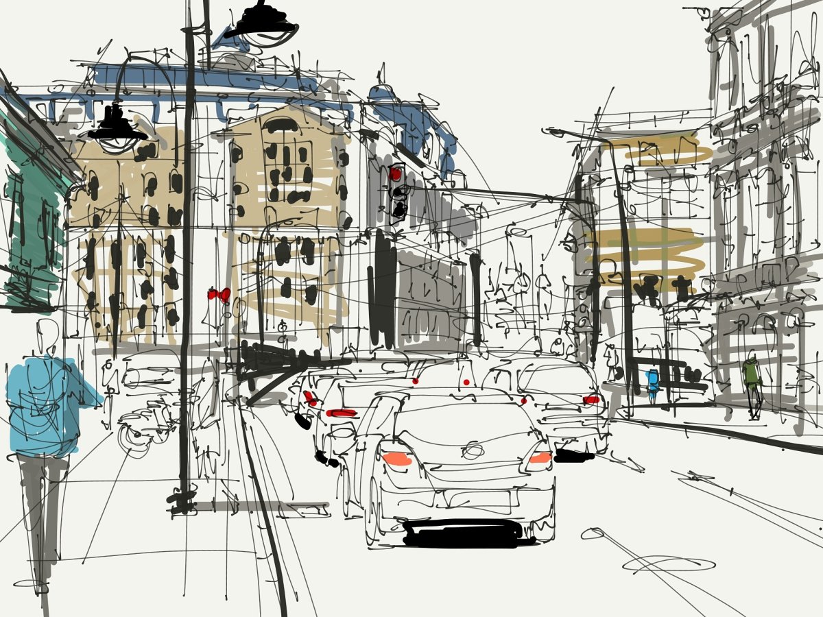 Иллюстрация улицы города