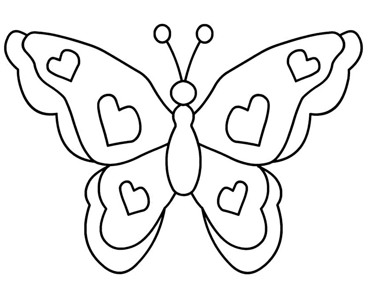 Бабочка раскраска для детей