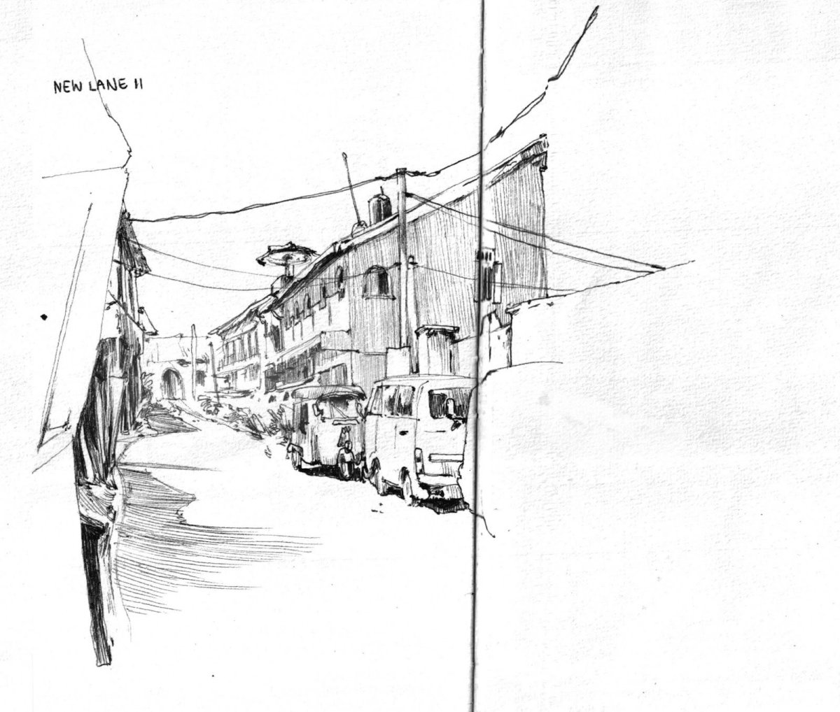 Акварельный скетчинг архитектура Италия