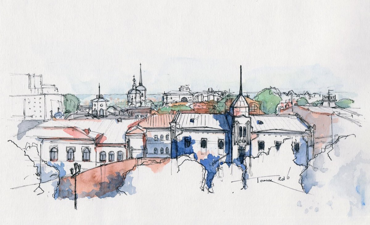 Город карандашом