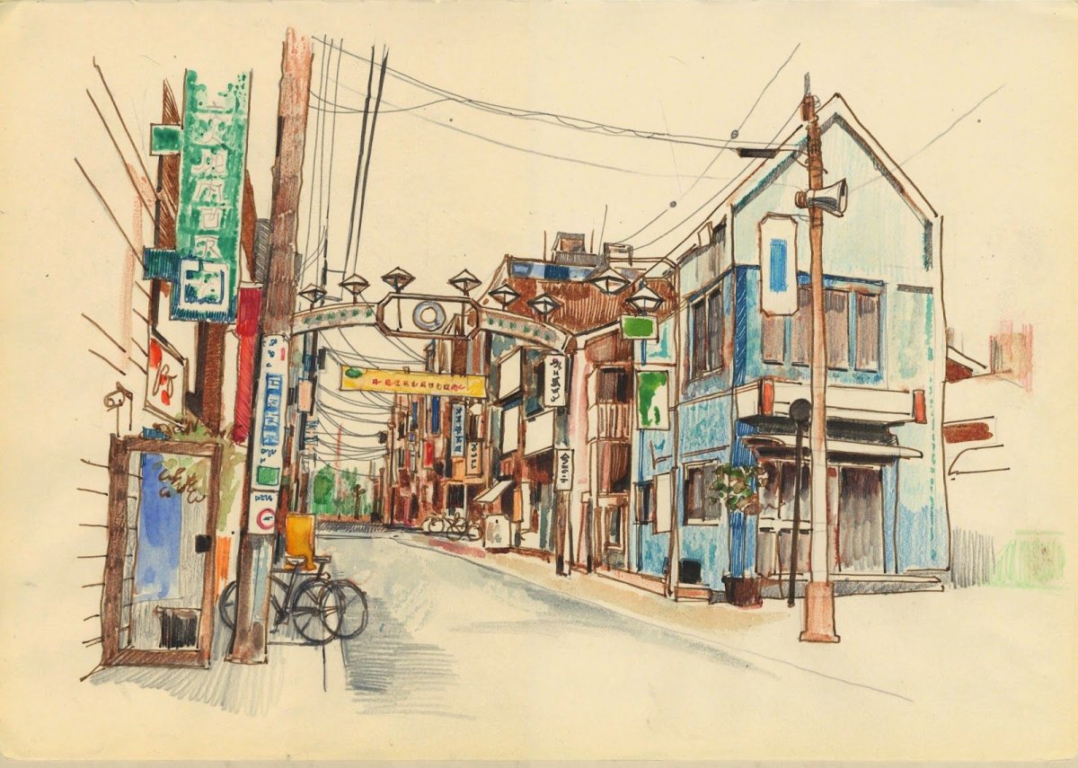 Рисунок одноточечная перспектива улицы