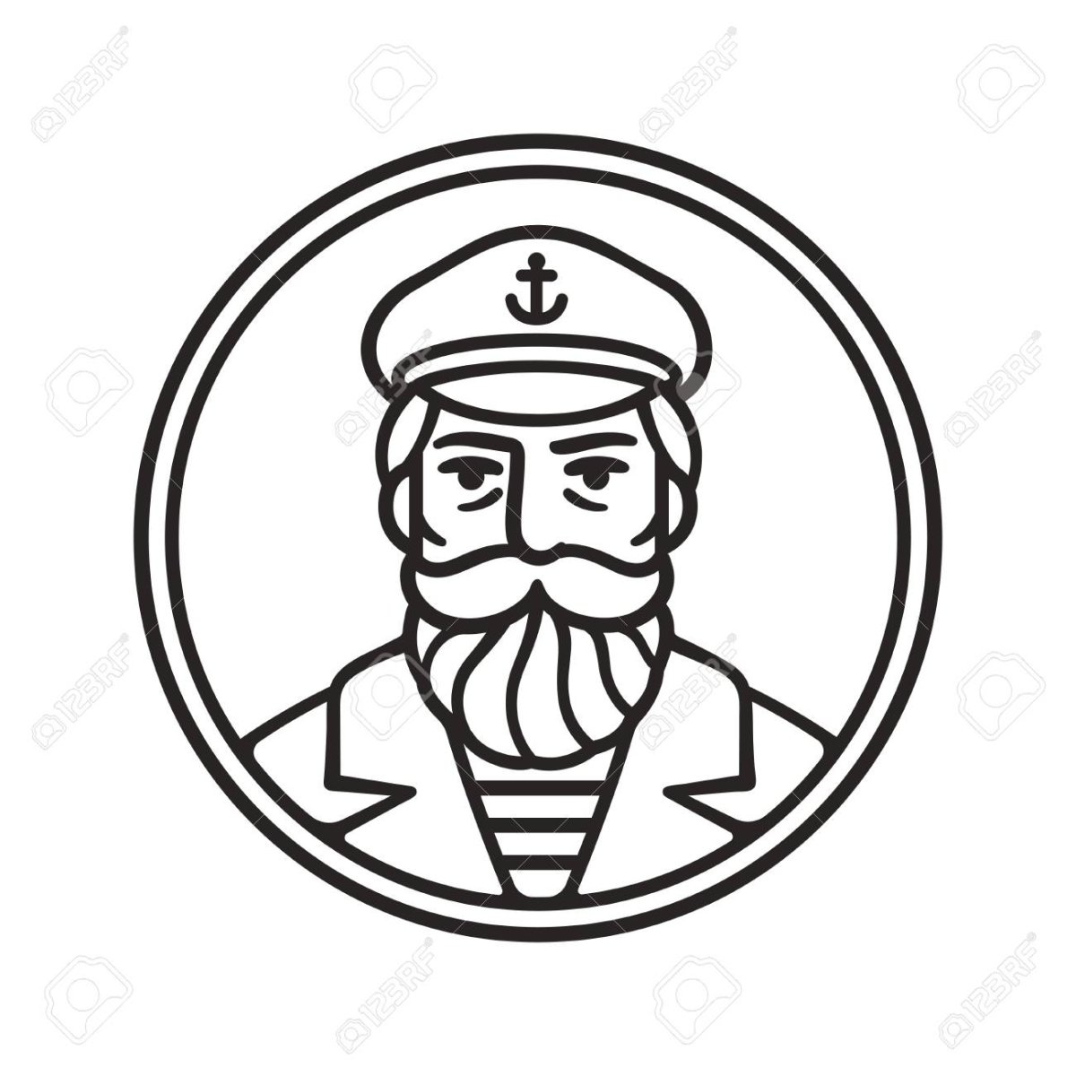 Моряк раскраска для малышей