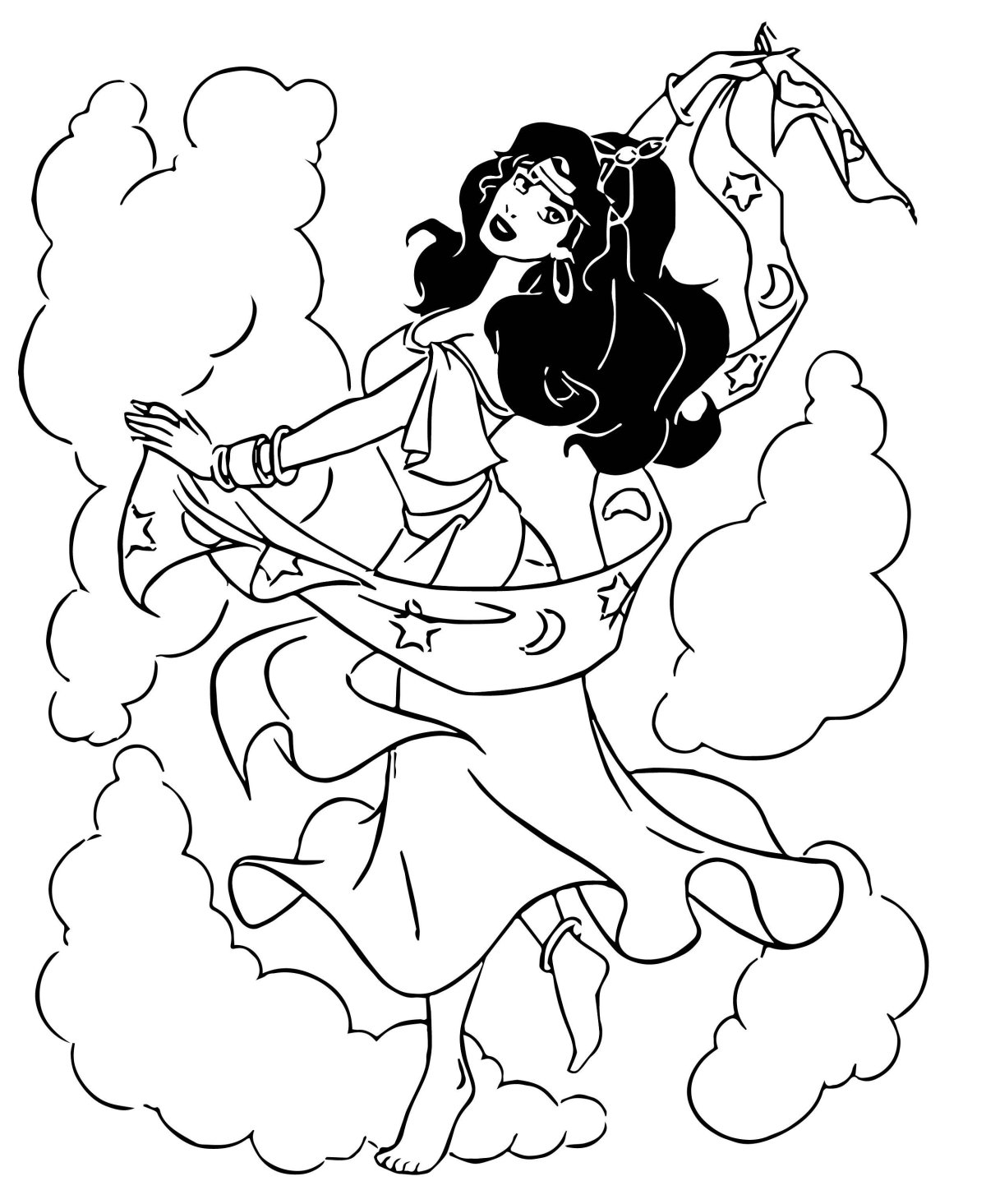 Раскраска Эсмеральда Дисней