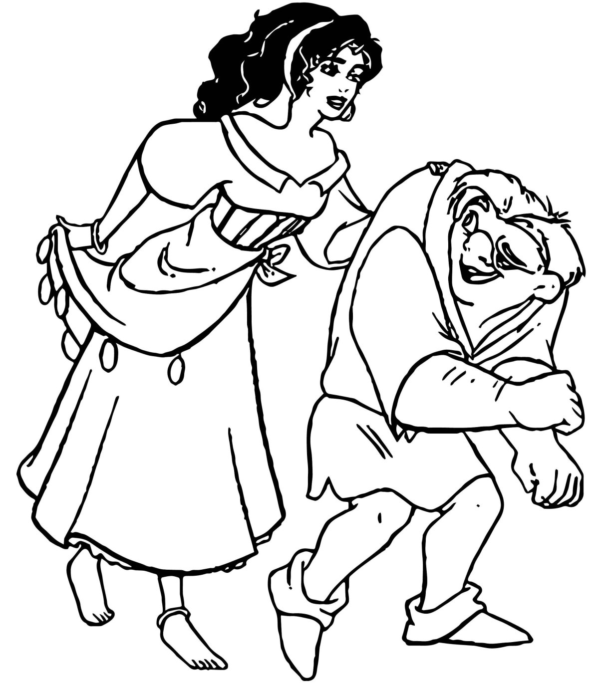 Эсмеральда раскраска