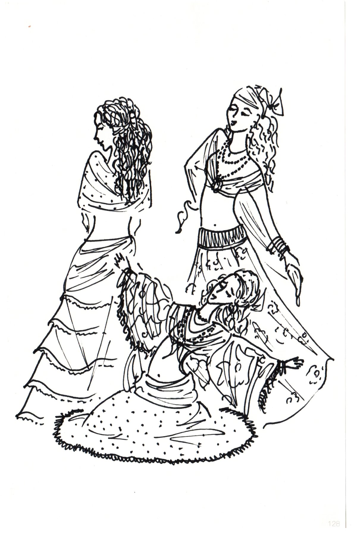 Раскраски для девочек индийские