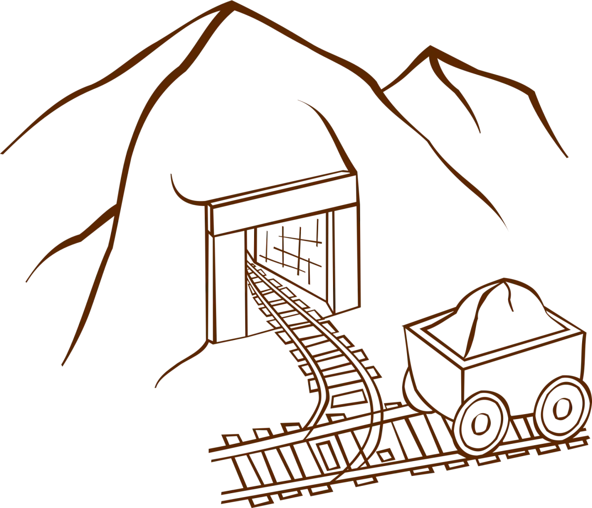 Шахта нарисованная