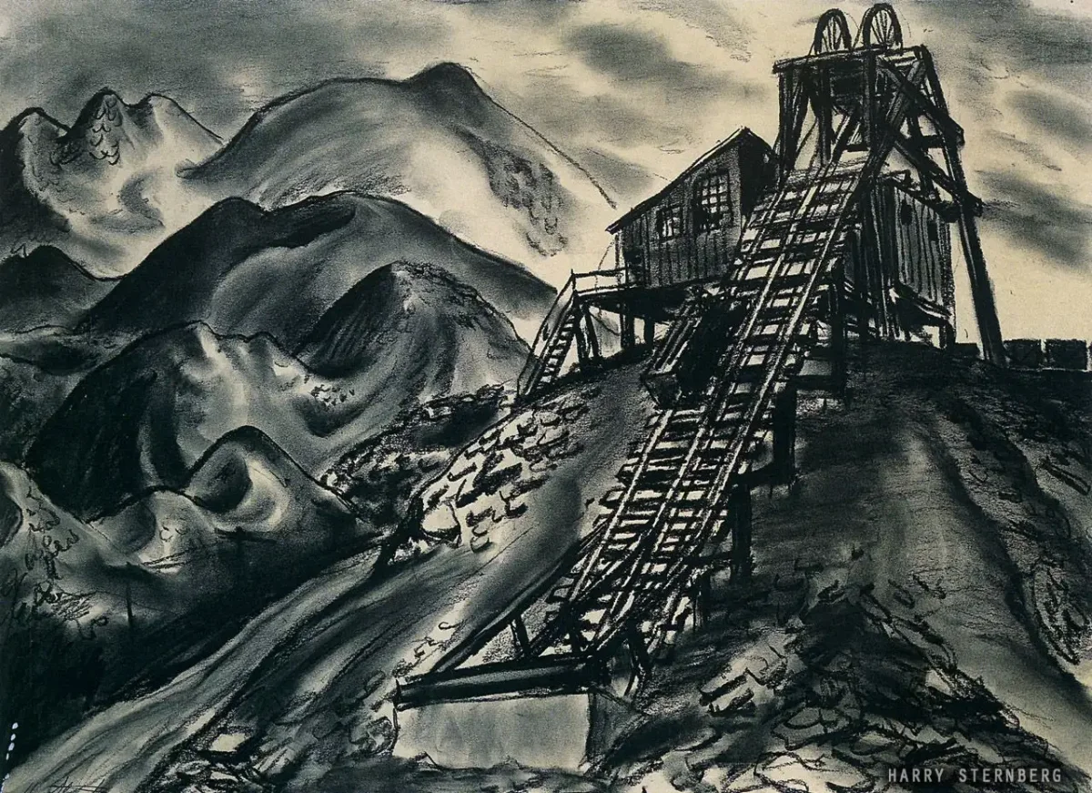 Рисунки углем