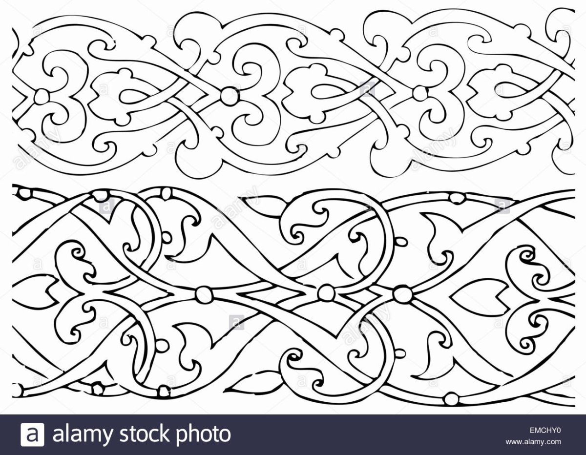 Восточные узоры и орнаменты трафареты