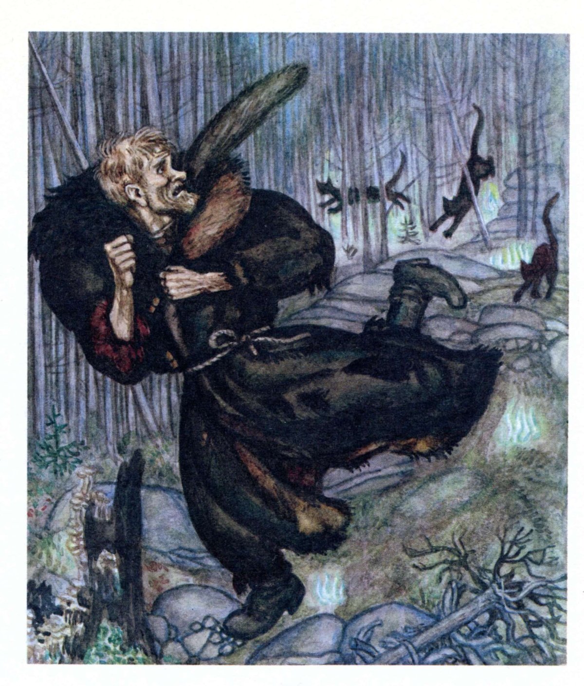 Малахитовая шкатулка Кочергин иллюстрации