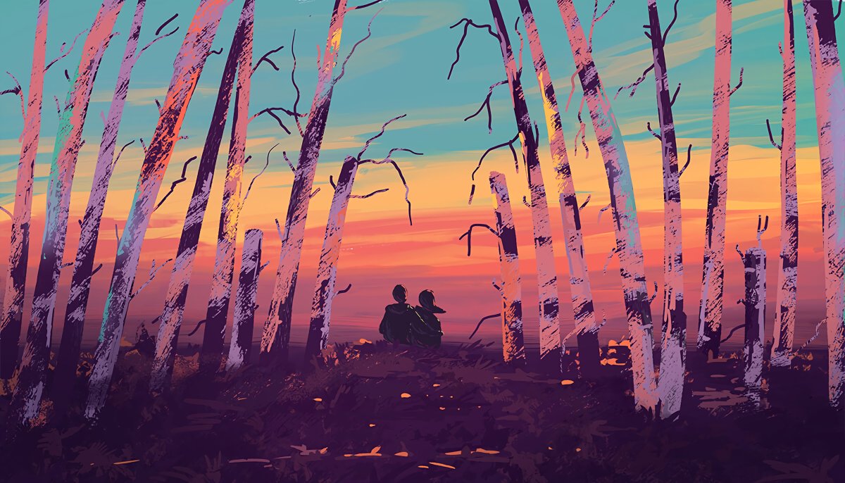 Картина журавлиный Клин Туманов