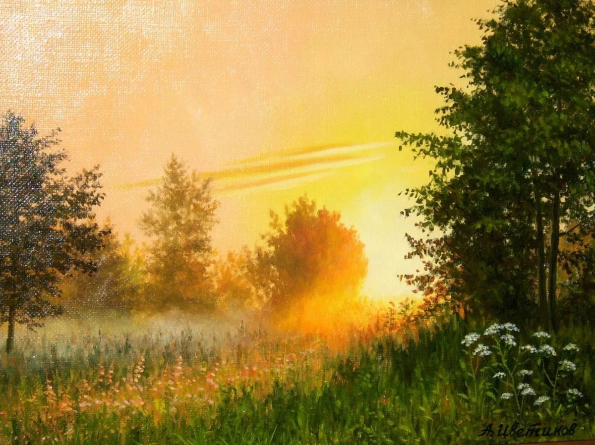 Левитан летний вечер река