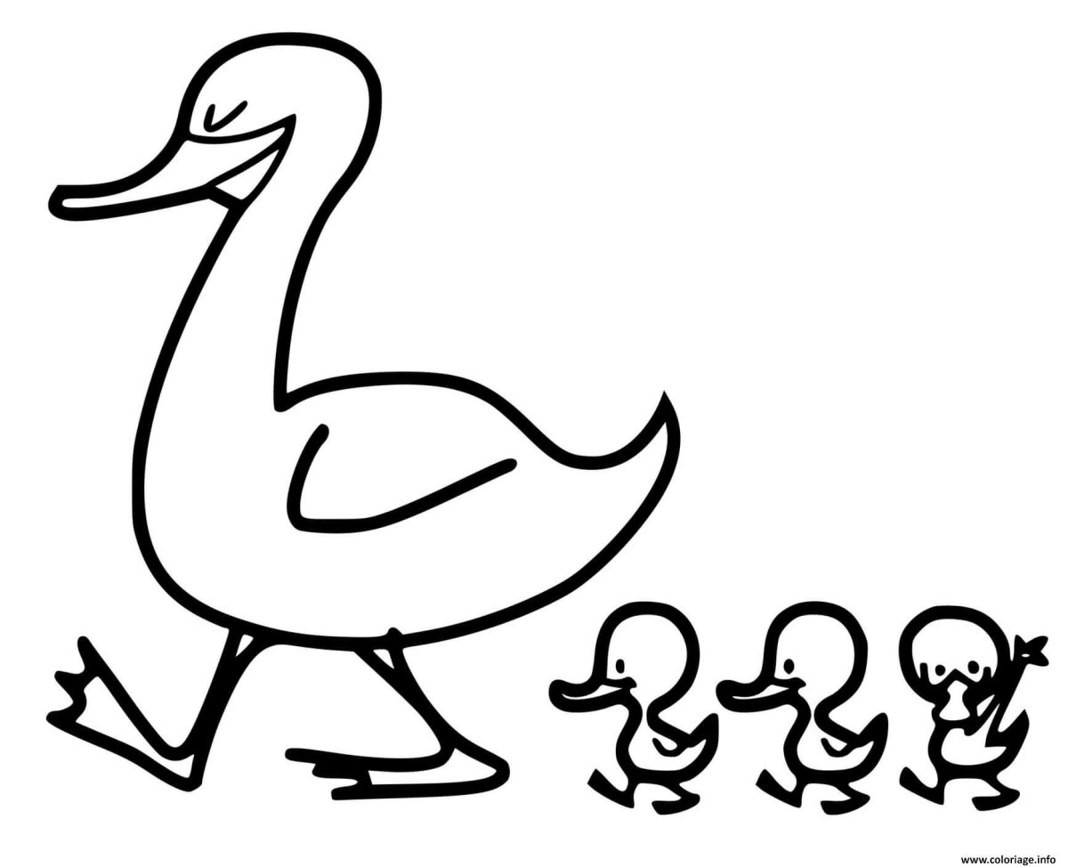 Картина утка с утятами