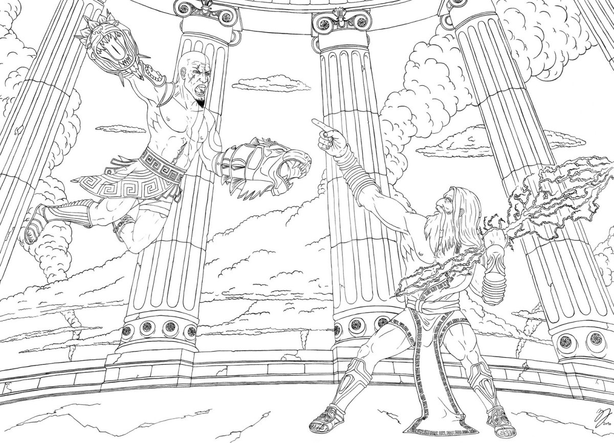 Олимп рисунок карандашом