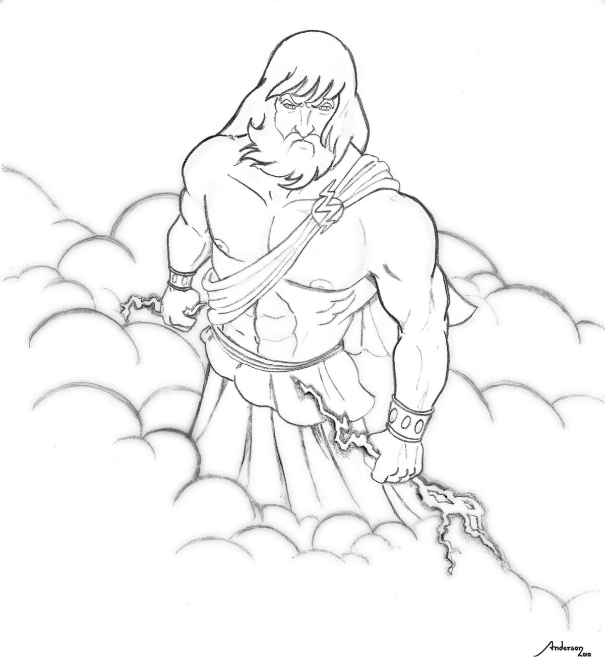 Бог Зевс раскраска